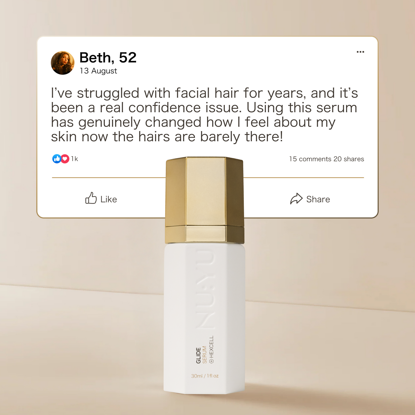 Glide Facial Hair Minimizing Serum