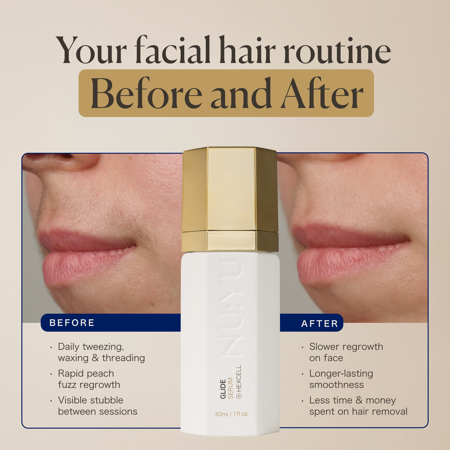 Glide Facial Hair Minimizing Serum