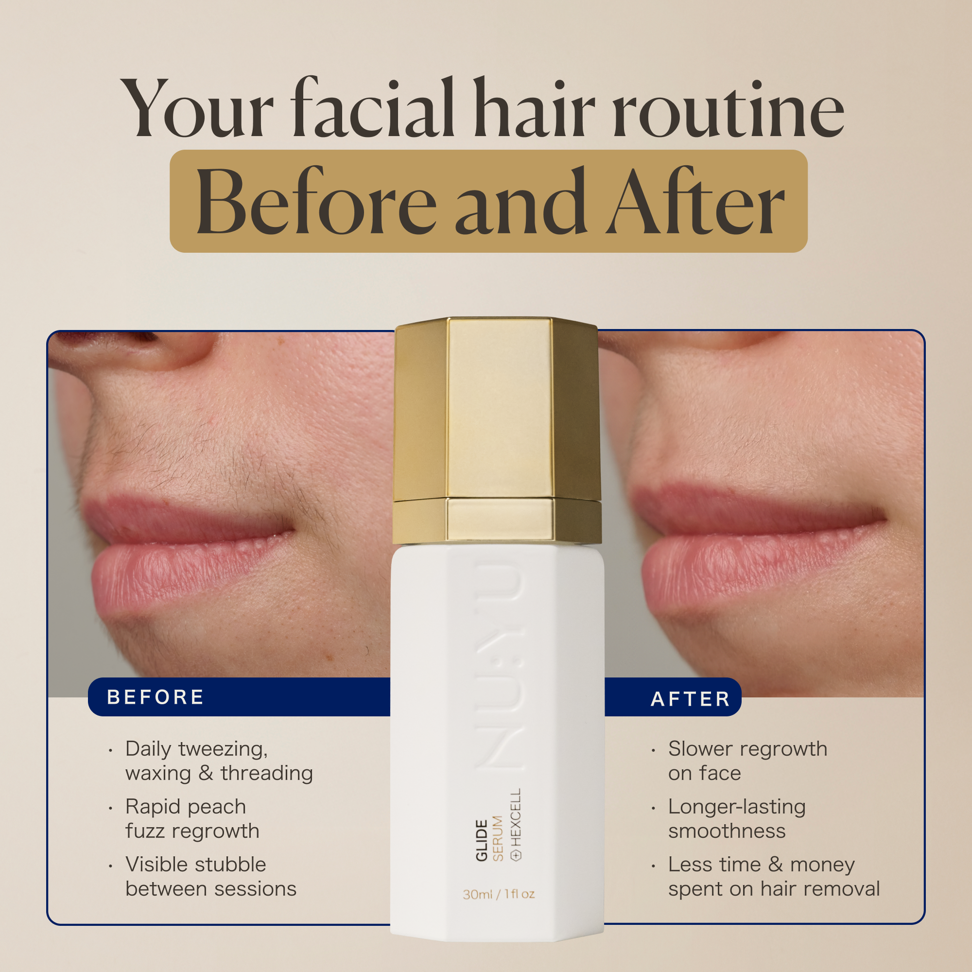 Glide Facial Hair Minimizing Serum